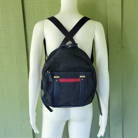 TOMMY HILFIGER Blue Denim Backpack Bag